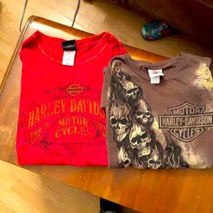 2 men Harley Davidson t-shirts xl